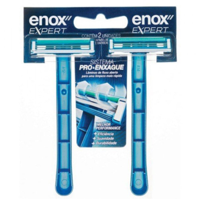 Apar. barb. enox c/ 2un, barbear enox expert c2 un