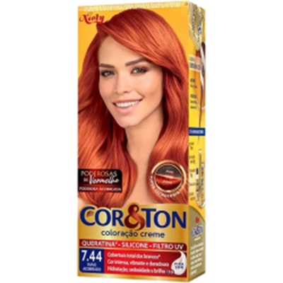 Tint. cor e ton 7.44 ruivo aco 50g + ox 75m