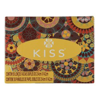 Lenco de papel facial kiss c/50, lenco c50