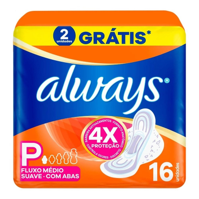 Abs. always super prot.suave c/abas 16un
