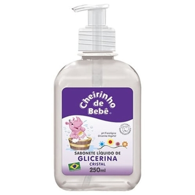 SABONETE LIQUIDO CHEIRINHO DE BEBE 250ML GLICERINADO CRISTAL