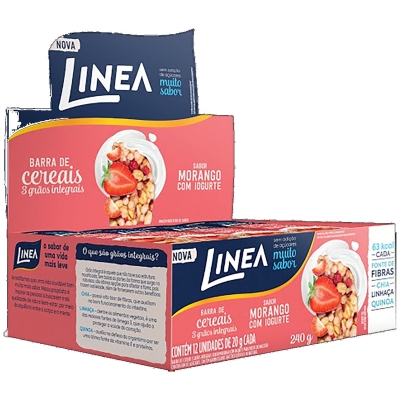Barra linea 20g morango/iogurte
