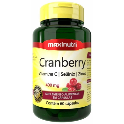 Cranberry 400mg+vitamina c selenio zinco antiox c 60 cps maxinutri