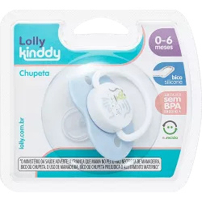 Chupeta zoo bona bico silicone ortod t1 azul 4814-01-az, lolly t1 ref 481401 azul
