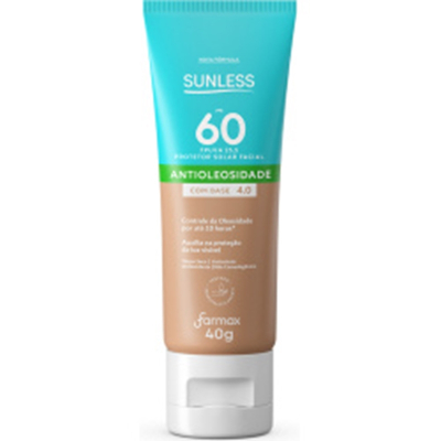 Protetor facial sunless antioleosidade fps60 cor 4.0 40g farmax