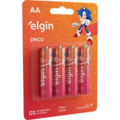 Pilha elgin zinco aa 4un pq(e)