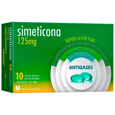 Simeticona 125mg c/10caps uniao quimica