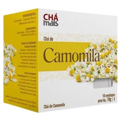 Cha mais/clinicmais cha camomila 10 saches 10g - vitafrux