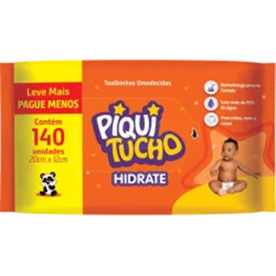Toalhinhas umed piquitucho hidrate 140un