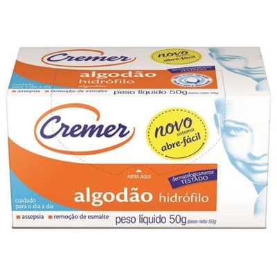 Algodao cremer 50g 50g, cremer 50gr