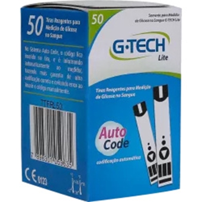 TIRA REAGENTE PARA GLICOSE G-TECHUPETA LITE 50UN