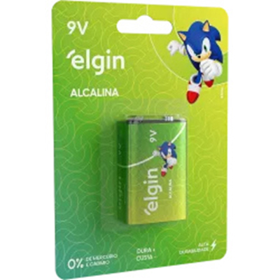 Bateria 9v elgin alcalina c/1 6lr61