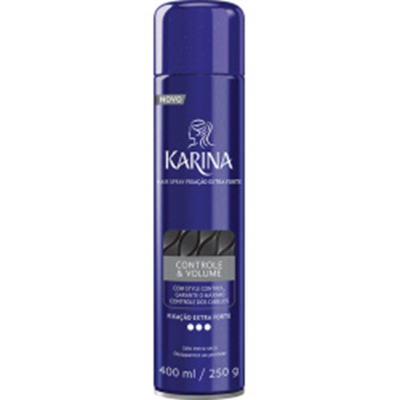 Hair spray fix.p/ cabelo kari, spray forte 400ml