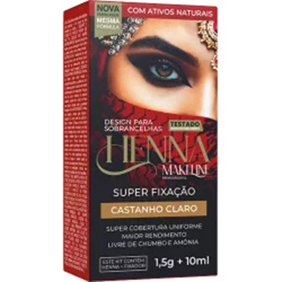Henna sobrancelha makeline 1,5g 5.0 cast cla