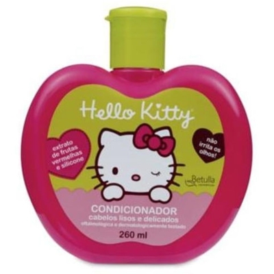 Cond. hello kitty cab liso/delic 260ml, kitty cond cab lisos 260