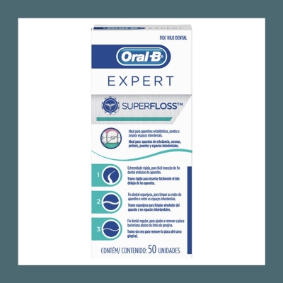 FIO DENTAL ORAL B (COM 50) SUPE, ORAL B SUPER FLOSS 50MT