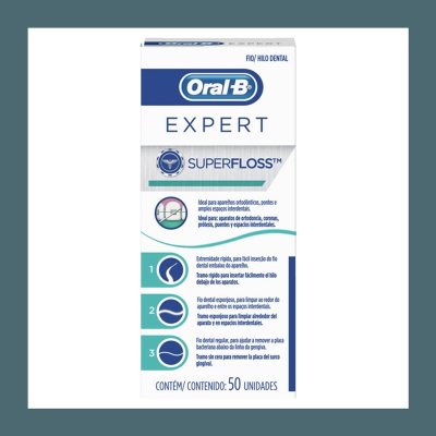 Fio dental oral b (c/50) supe, oral b super floss 50mt