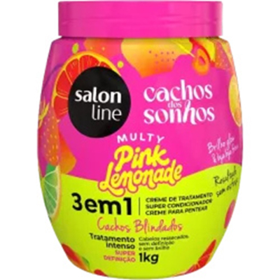 Cr. trat. salon line 3 em 1 multy pink lemonade 1kg 