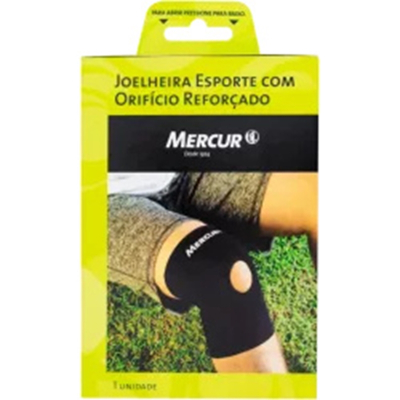 Joelheira esporte c/ orificio reforc g bc0037 - mercur, c orificiobc0037cs tam g