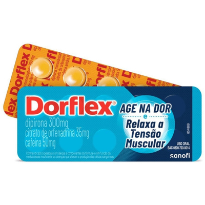 Dorflex c/10cp cartelinha, 300 mg + 35 mg + 50 mg com ct bl al plas amb x 300 (emb mult)