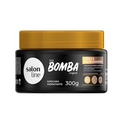 MASCARA CAPILAR SALON LINE 300G SOS BOMBA ORIGINAL - FORCA E ENGROSSAMENTO