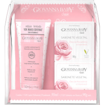 Hidratante giovanna baby 50ml classic+2un sab veg 90g