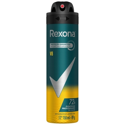 Des. rexona aero 150ml v8 men, rexona masc v8 90gr