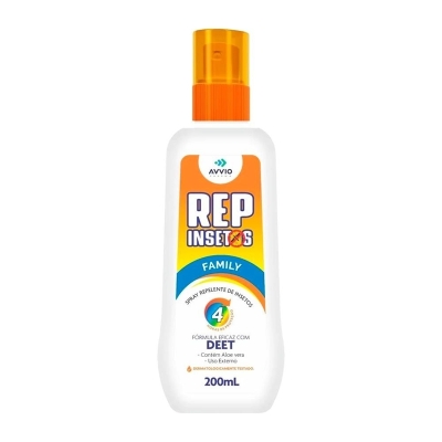 Repelente insetos familia deet 7% locao 200ml avvio