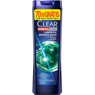 Sh. clear men limp diaria 400ml gratis 70 ml
