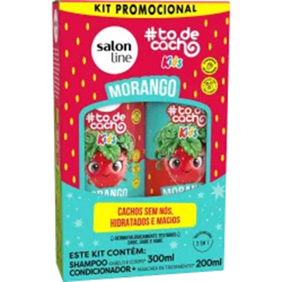 Kit sh 300ml + cond 200ml to de cacho kids morango 32891