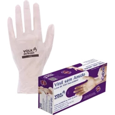 LUVA VINIL VOLK SEM PO PARA G TRANSPARENTE