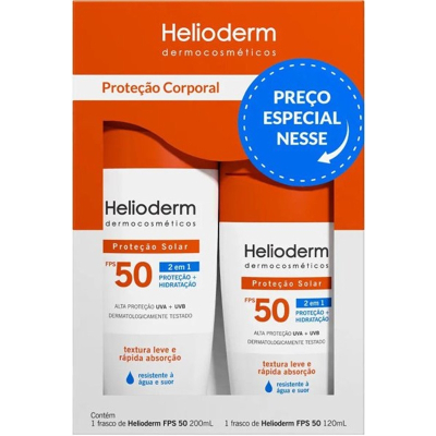 Kit helioderm econom fps50 200ml + 120ml
