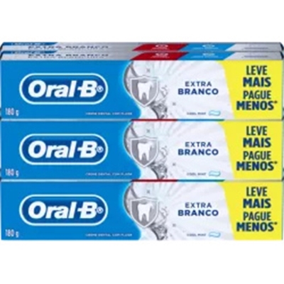 CREME DENTAL ORAL-B EXTRA BRANCO L+P- 180G 