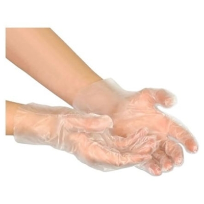 LUVA PLASTICA TRANSPARENTE DESCARTAVEL COM 100UN NTFLEX 3332