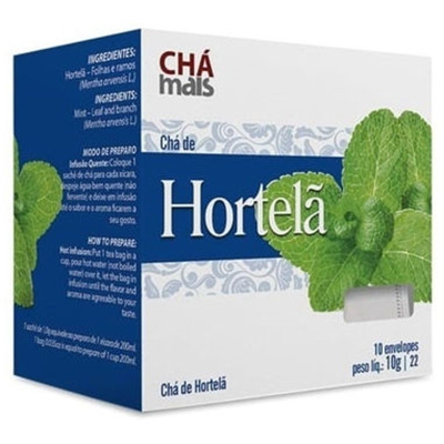 Cha vitafrux mais/clinicmais cha hortela 10 saches 10g