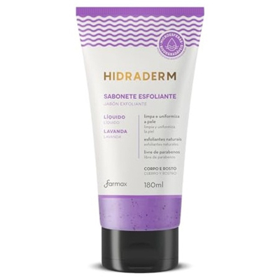 Sab. liq. hidraderm esfoliante lavanda 180ml farmax