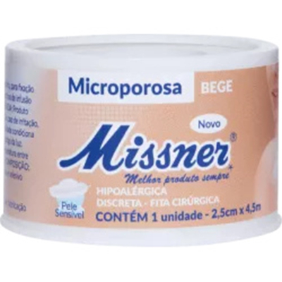 Micropore missner bege 2,5cm 4,5m bege, micr missner 2,5 cm x 4,5 m