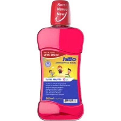 Antisseptico bucal hillo 500ml tutti fru kids l500 p350 ml