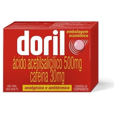 Doril cx 20 comp rev, 500 mg + 30 mg com ct bl al plas trans x 20
