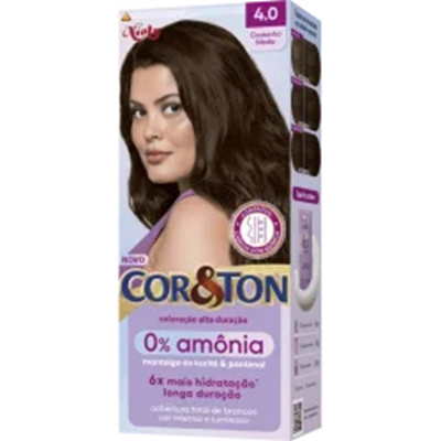 Tint. cor e ton sem amonia 4.0 casta