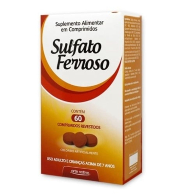 Sulfato ferroso c/ 60 cpr rev arte nativa