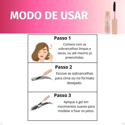 Gel para sobrancelha brow rise ruby rose
