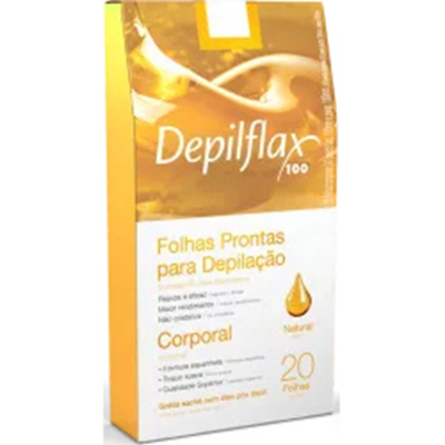 Folhas dep depilflax 20un corpo mel *
