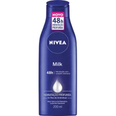 Hidratante nivea body milk 200ml intensiva, nivea body milk extra seca 200ml