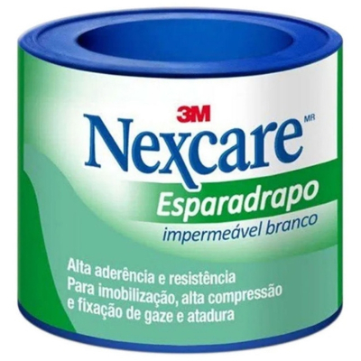 Esparadrapo impermeavel branco 3m 25mm x 0,9m, nexcare imp 25mm x 90 cm