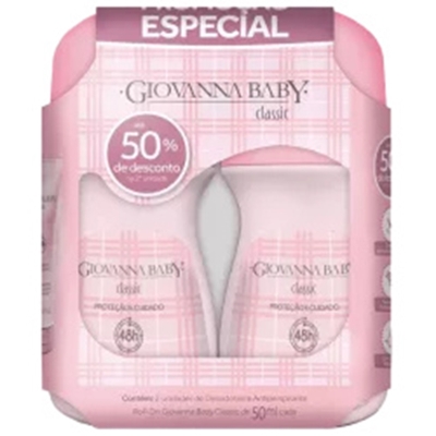Des. giovanna baby roll on 50ml classic 2un, giovana baby desodo rollon (rosa)