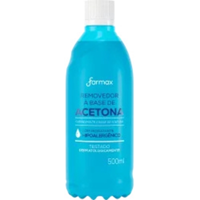REMOVEDOR DE ESMALTE 500ML FARMAX COM ACETONA, FARMAX C 500 ML