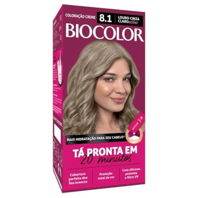 Tint. biocolor 8.1 mk louro cinz clr 20min 