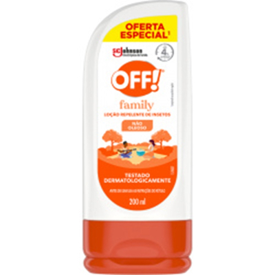 Repelente off family locao oferta 200ml scj 4hr