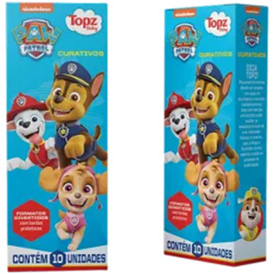 Curativo topz 10un patrulha canina chase